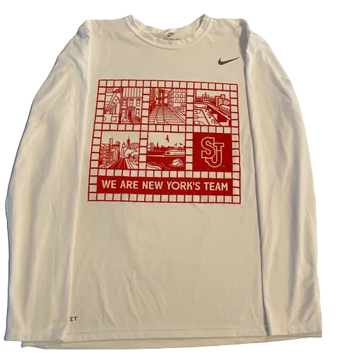 Aaron Wheeler St. John's Basketball Exclusive "WE ARE NEW YORK'S TEAM" Long Sleeve Shirt (Size XL)