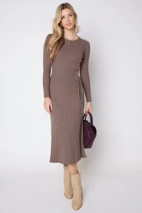 Alisha Side Shirring Sweater Dress