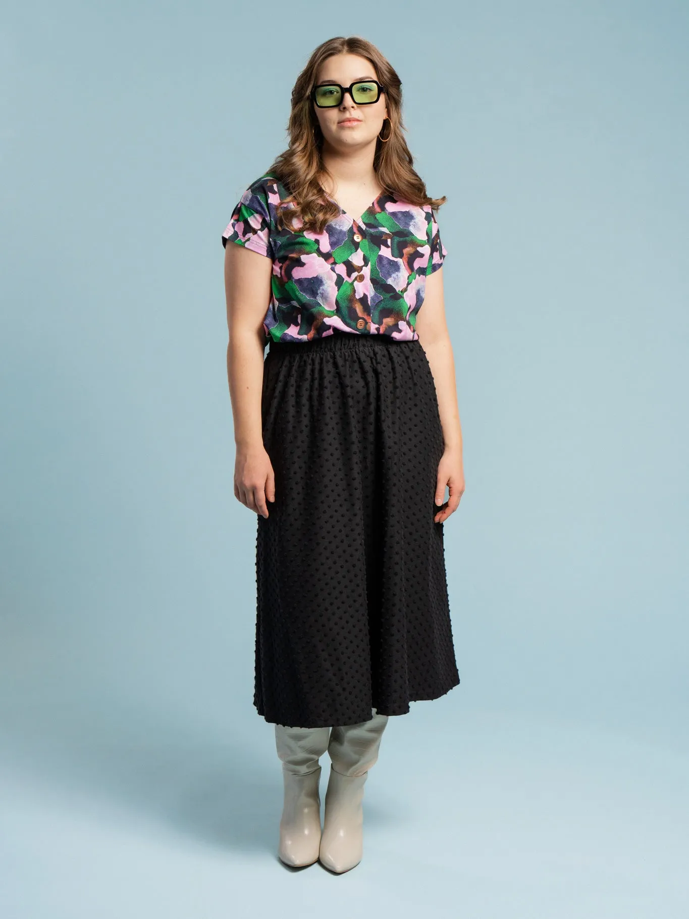 Ana Skirt Dot Black