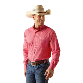 Ariat Men's Wrinkle Free Brennan Classic Fit Pink Shirt