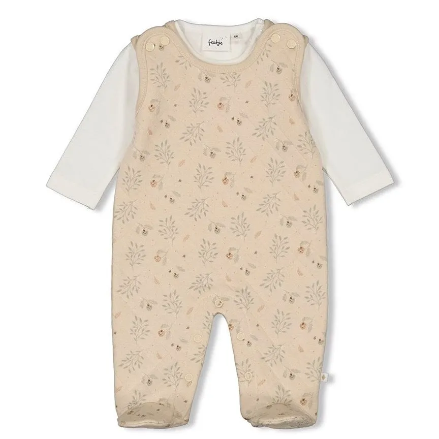 AUTUMN SWEETNESS 2-Piece Allover Print Quilted Jumper and Top