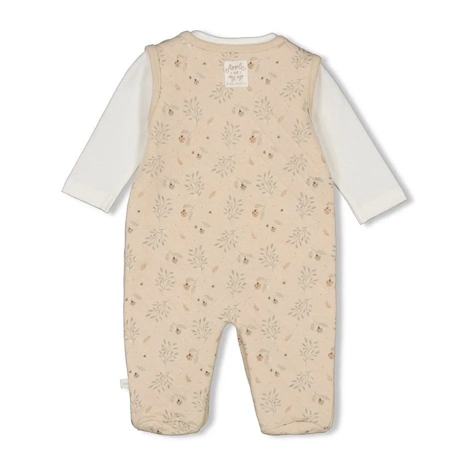 AUTUMN SWEETNESS 2-Piece Allover Print Quilted Jumper and Top