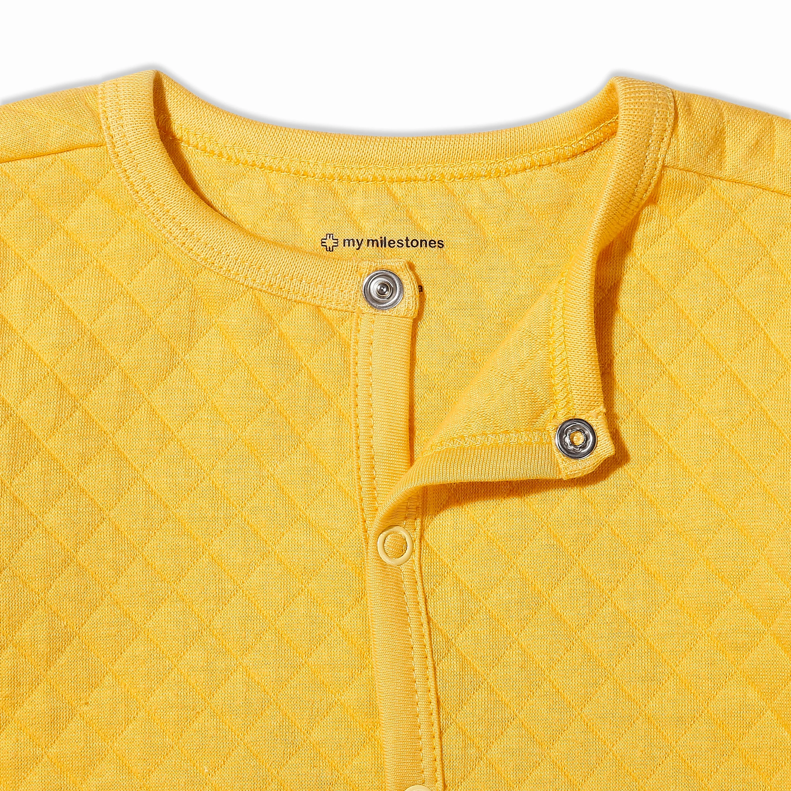 Baby Quilted Romper with Snap Button