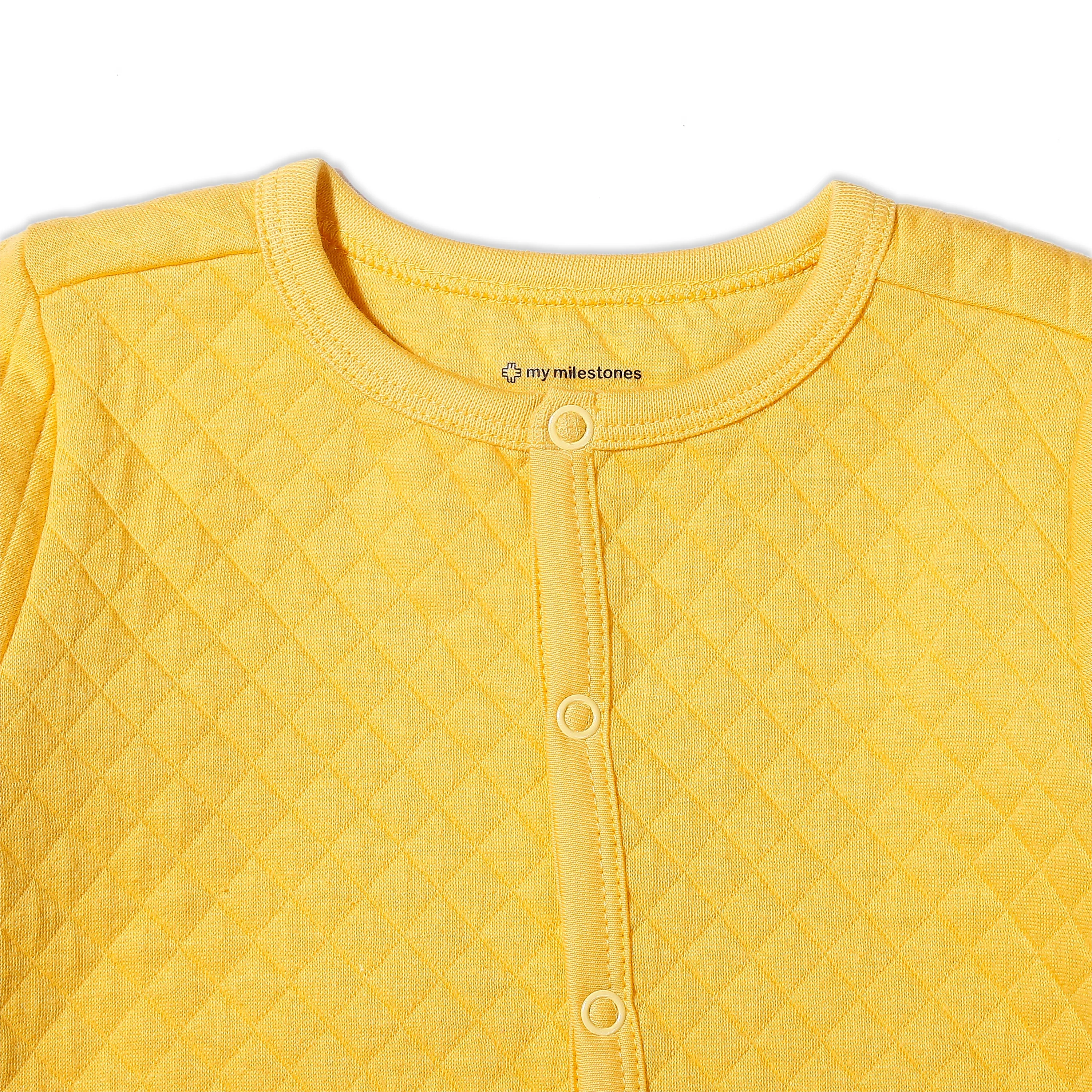 Baby Quilted Romper with Snap Button