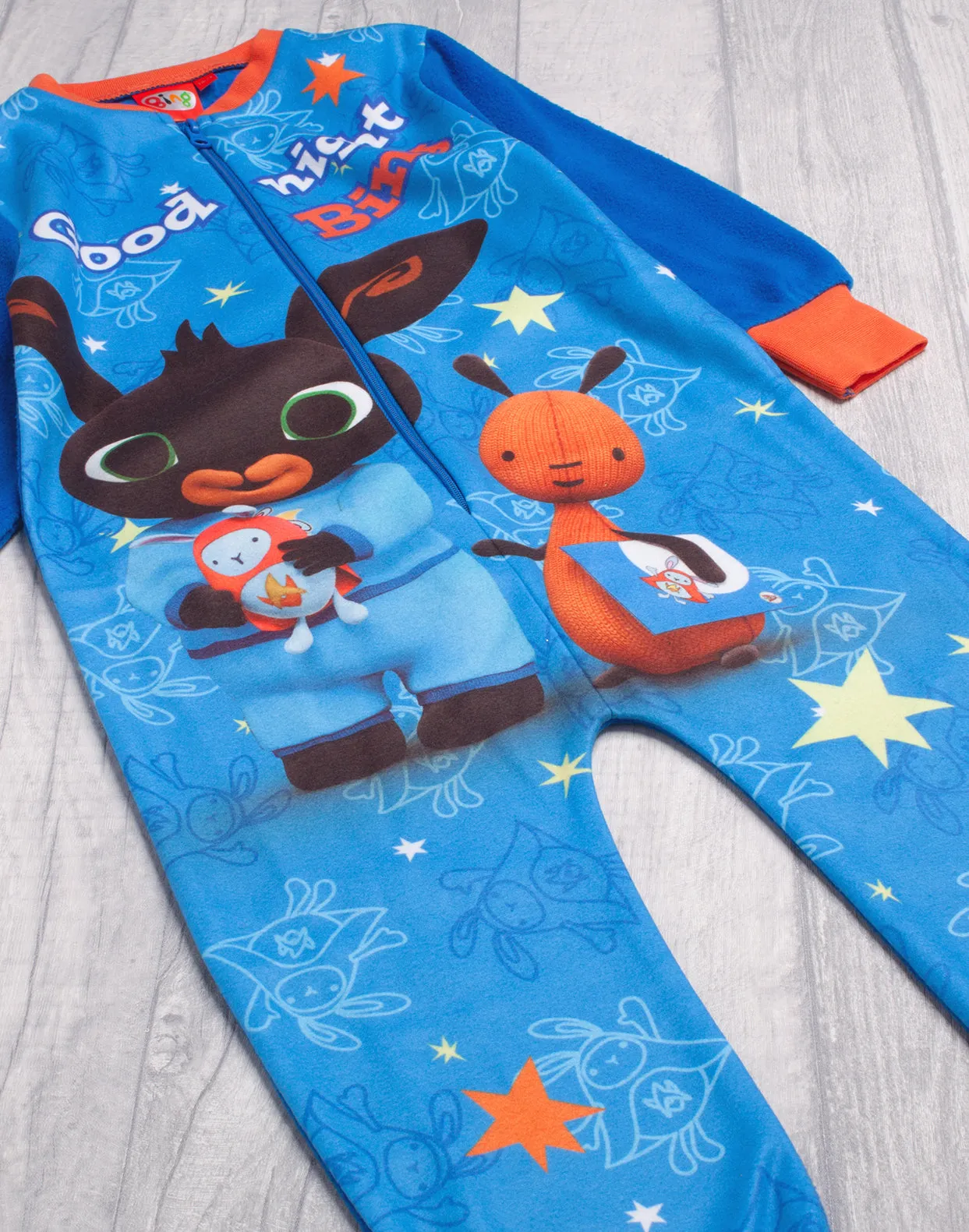 Bing Bunny and Flop "Good Night Bing" Kids Fleece Character Onesie