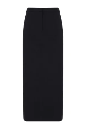 Black Canvas Midi Skirt