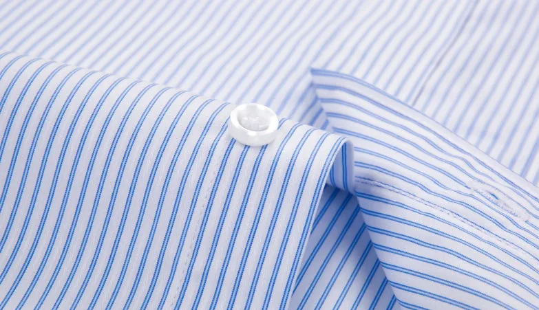 Blue Vertical Stripe Dress Shirt