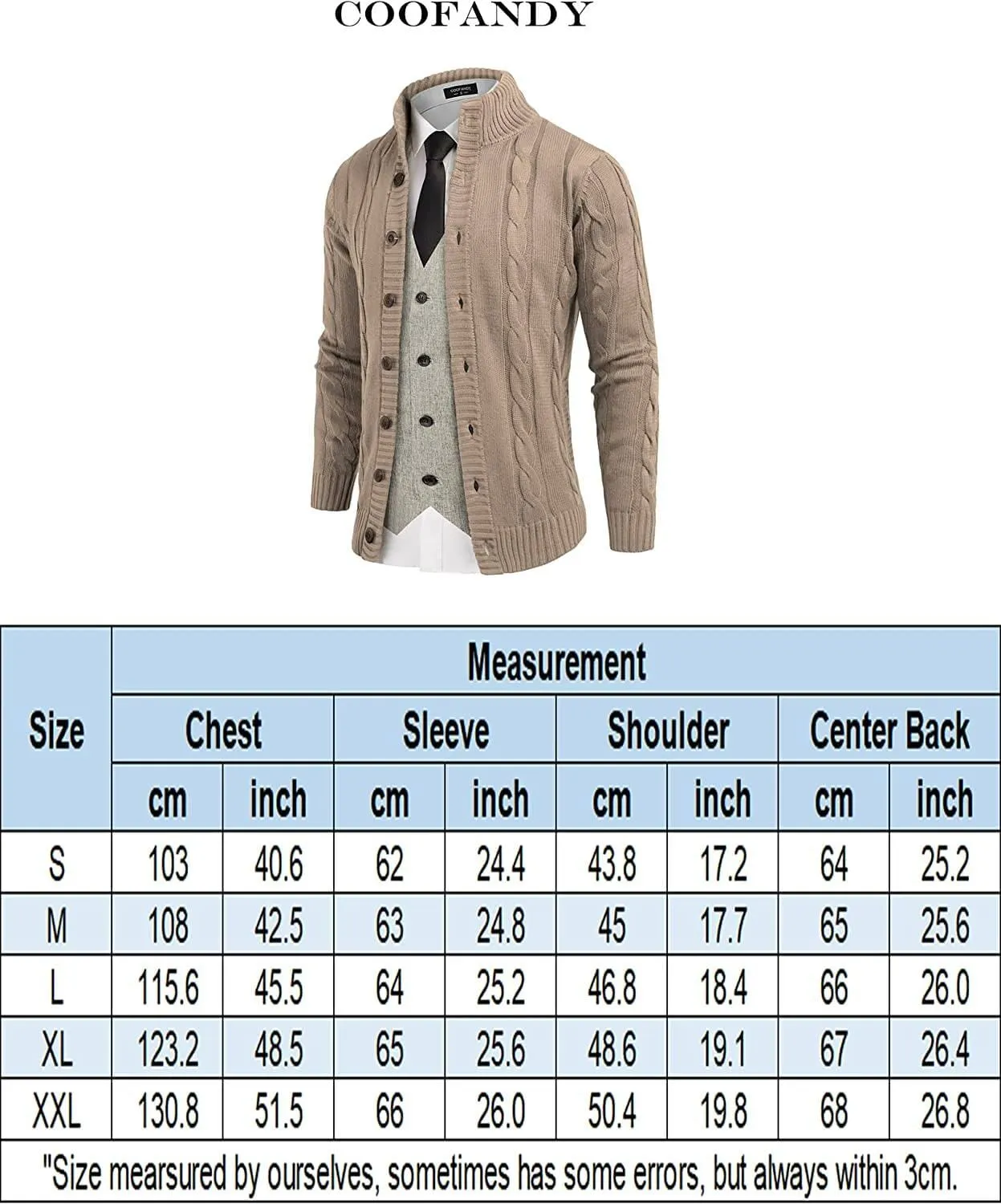 Cardigan Cable Knitted Button Down Sweater (US Only)