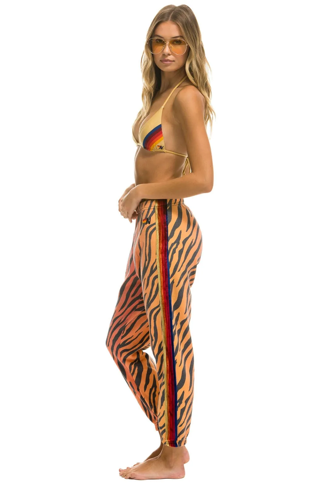 CLASSIC VELVET STRIPE SWEATPANTS - TIGER