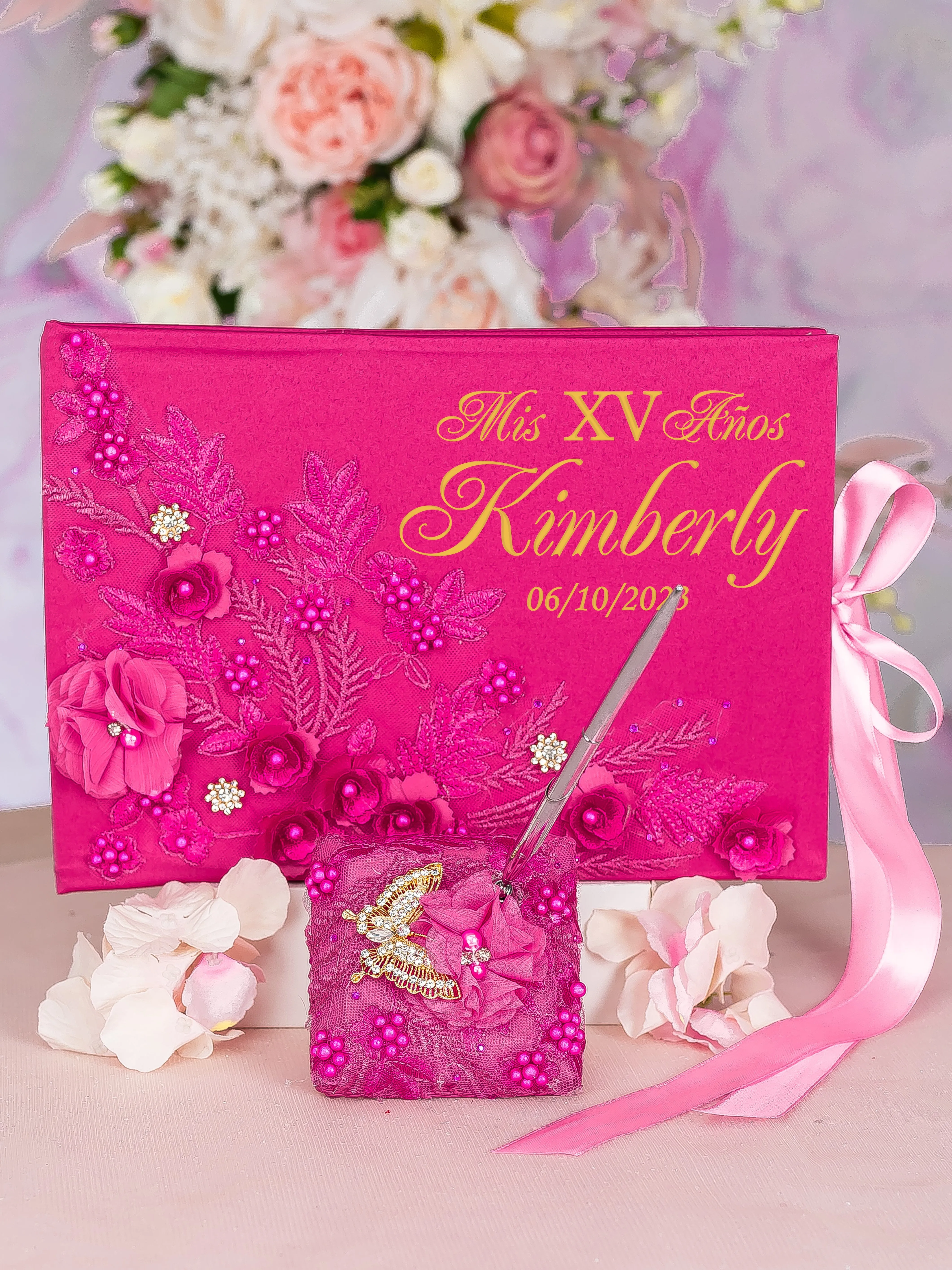 Fuchsia quinceanera dress hanger