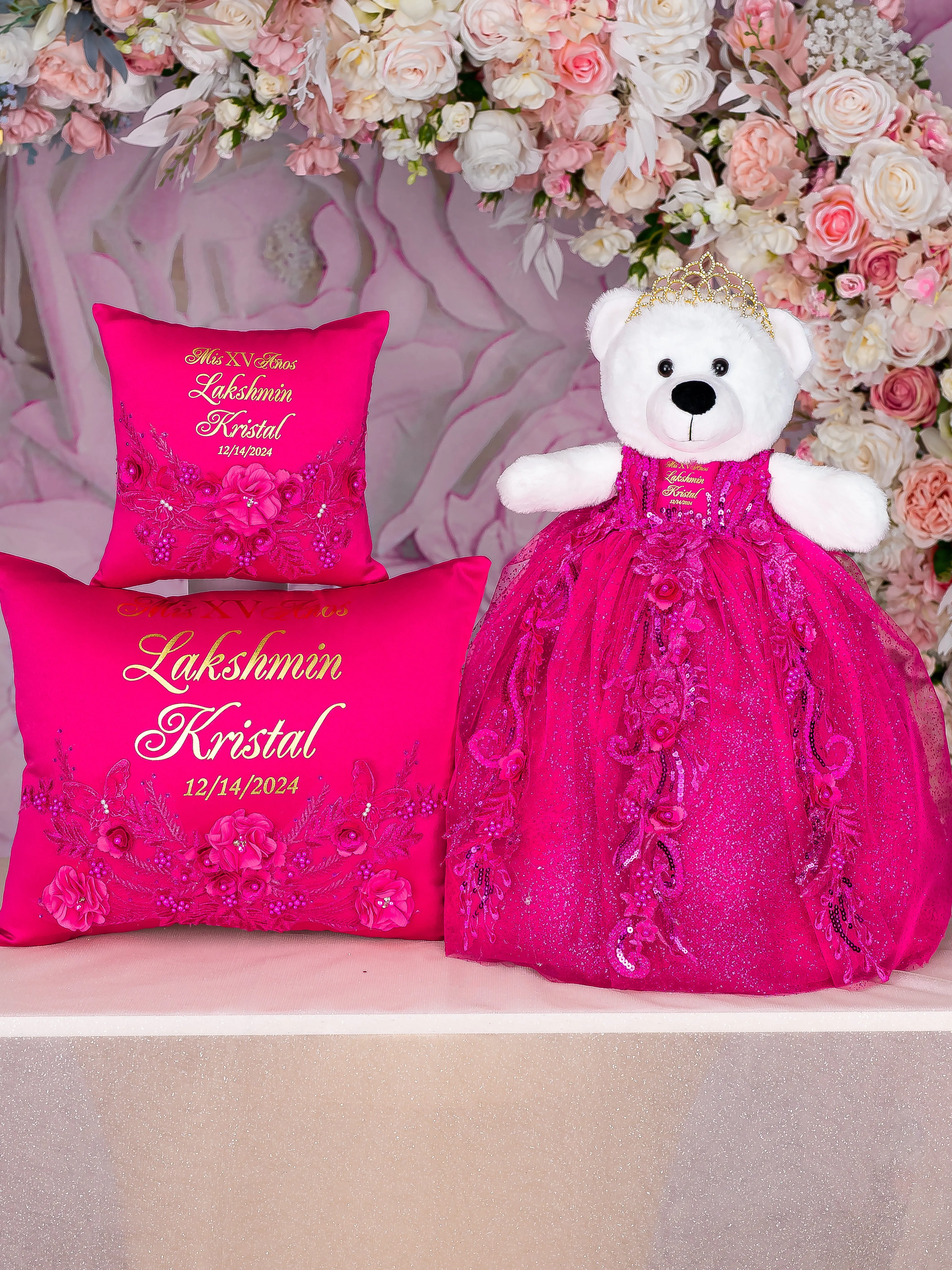 Fuchsia quinceanera dress hanger