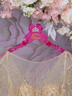 Fuchsia quinceanera dress hanger