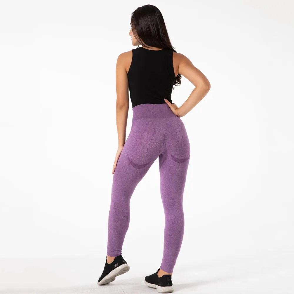 Gym Yoga Pants Women Fitness High Waist Seamless Leggings Sportswear Purple Workout Sport Tights Activewear