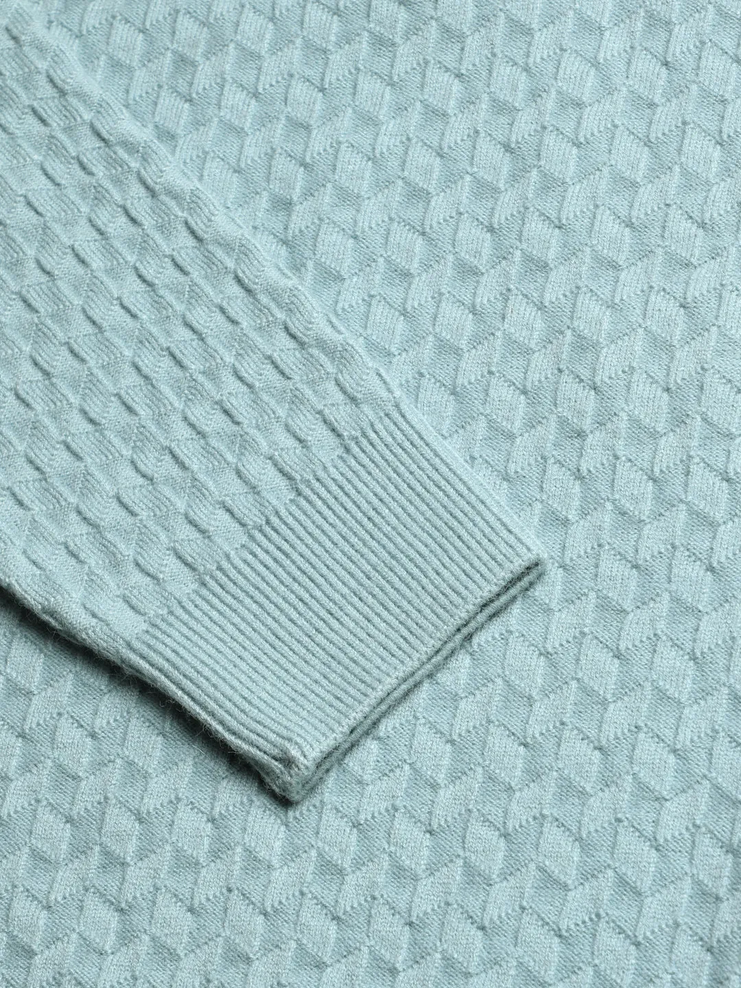Half-Zipper Knitted Unisex Wool Unisex Sweater