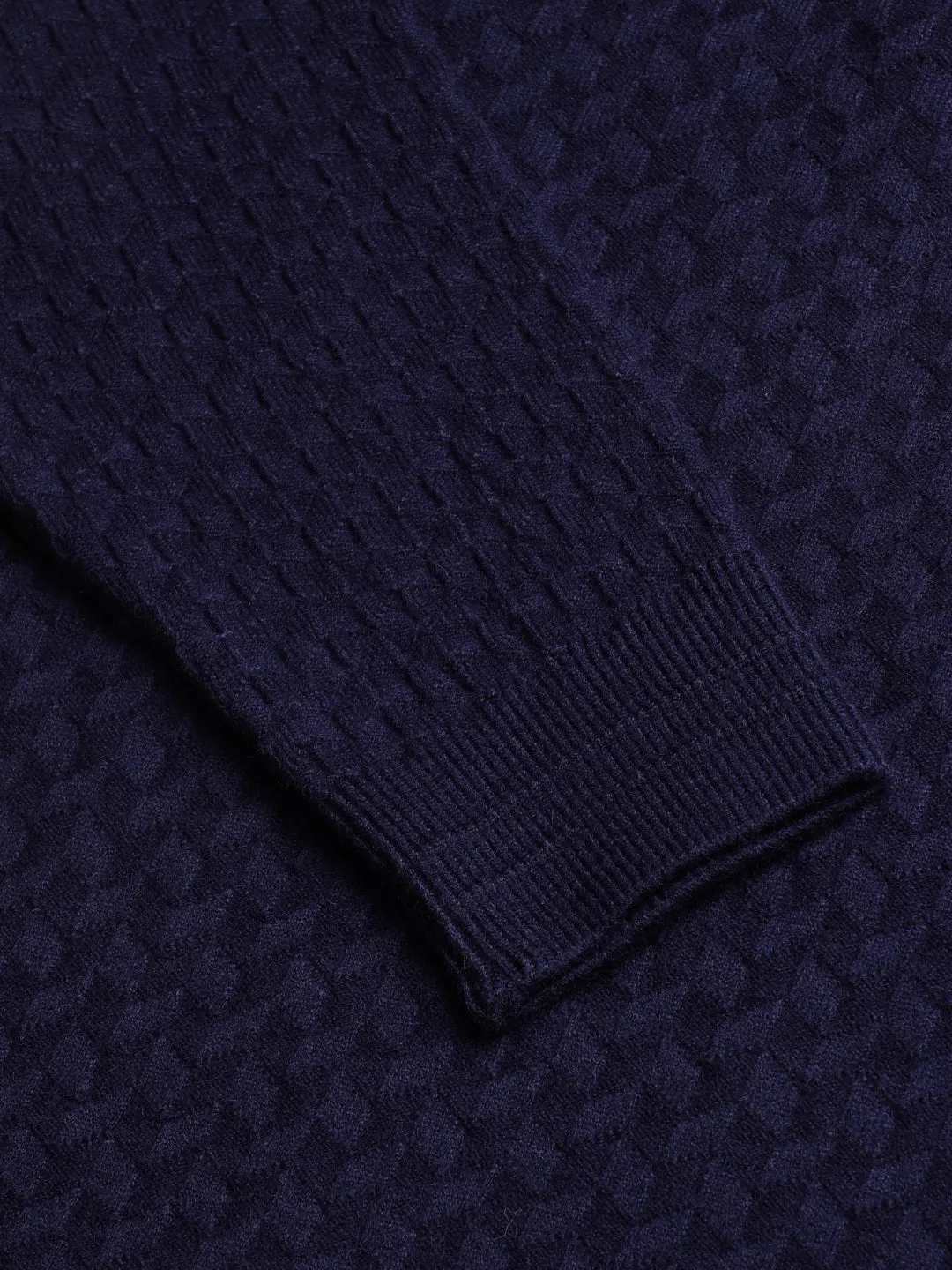 Half-Zipper Knitted Unisex Wool Unisex Sweater