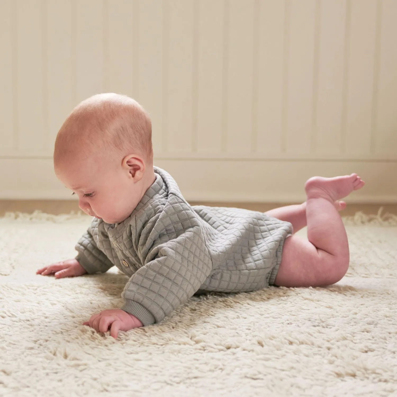 Henley Bubble Romper - Dusty Blue - FINAL SALE