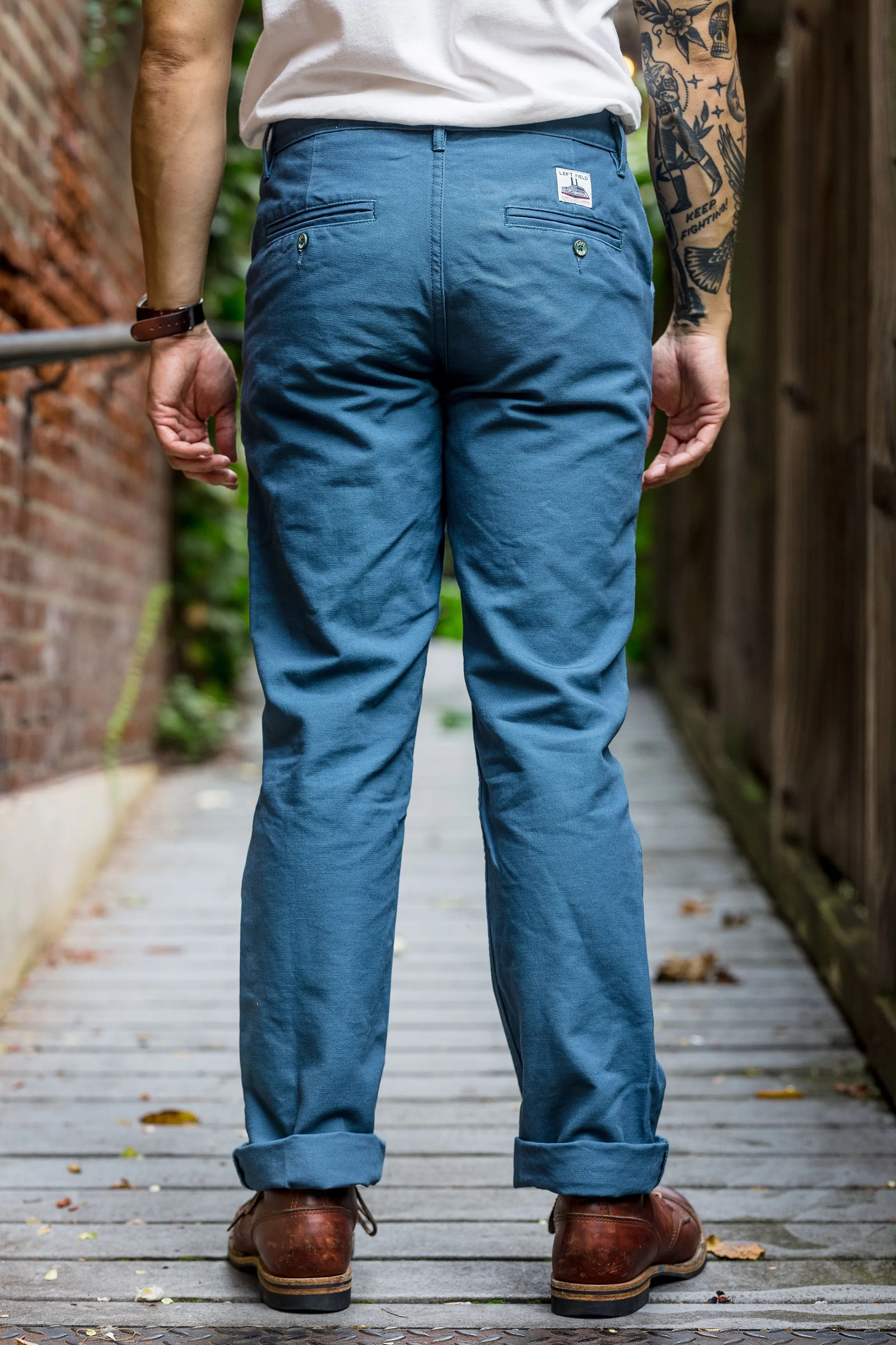 Left Field NYC Work Uniform Chino - Steel Blue