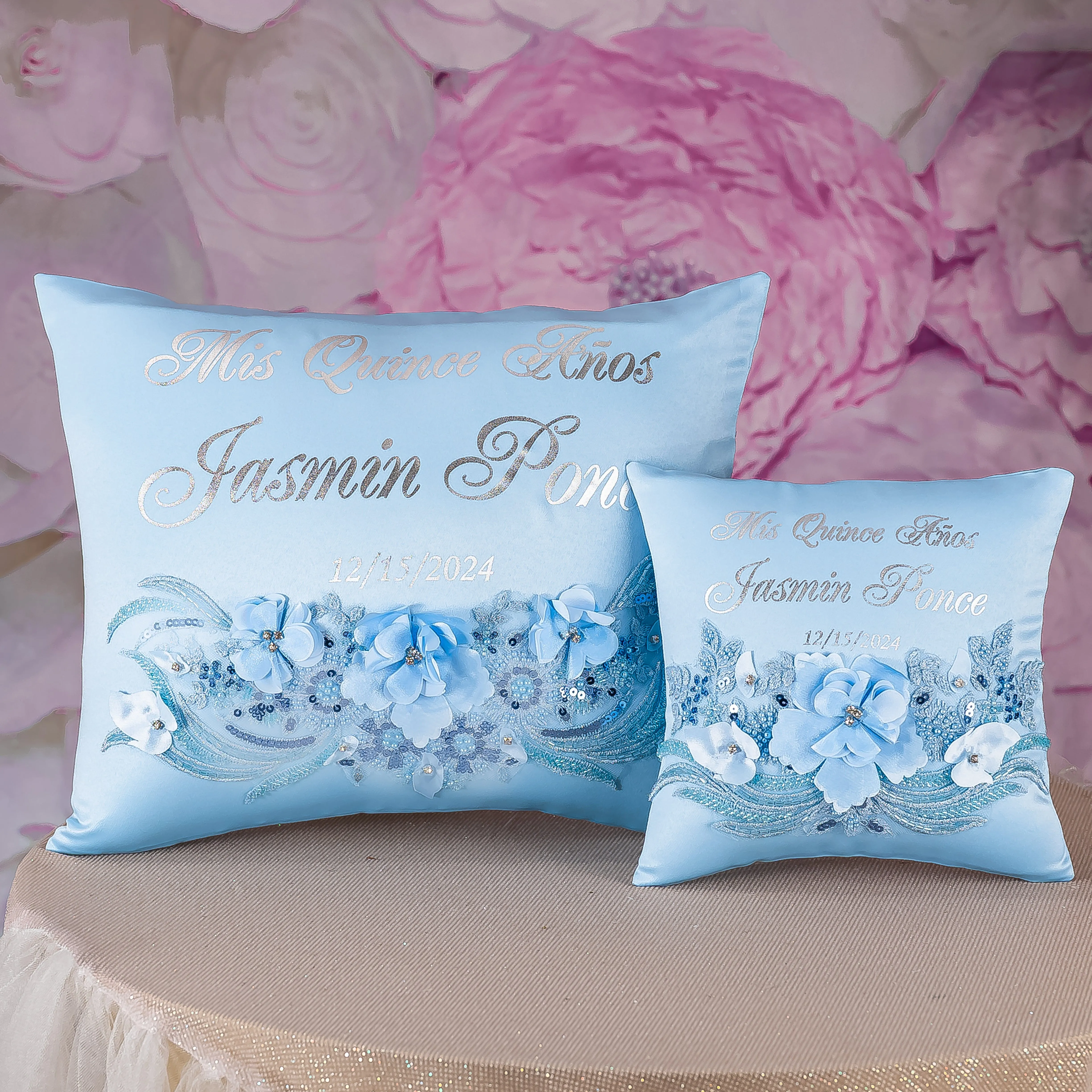 Light blue quinceanera dress hanger