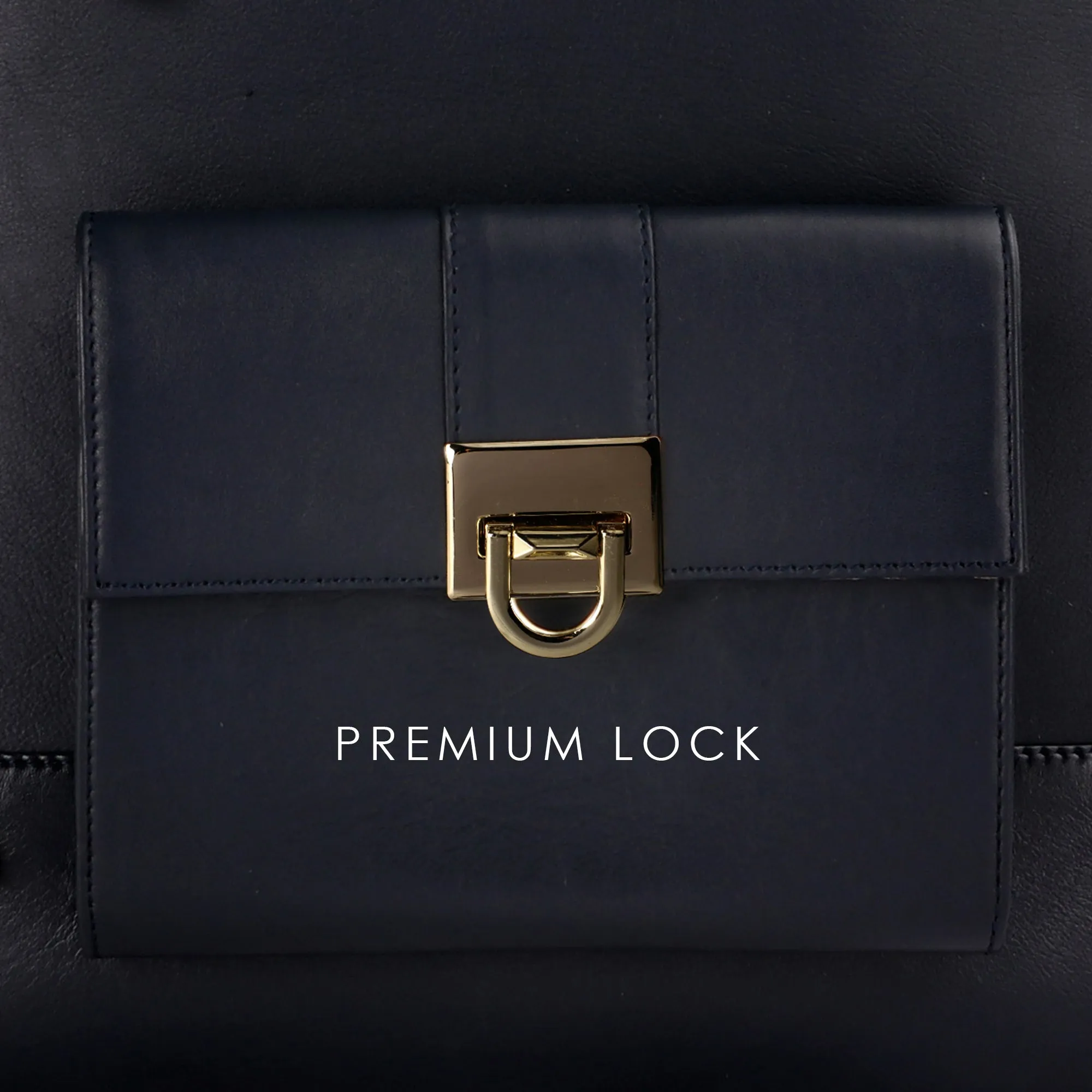 MountJoy Leather Backpack | 100 % Genuine Leather Backpack For Women | Colour - Navy Blue