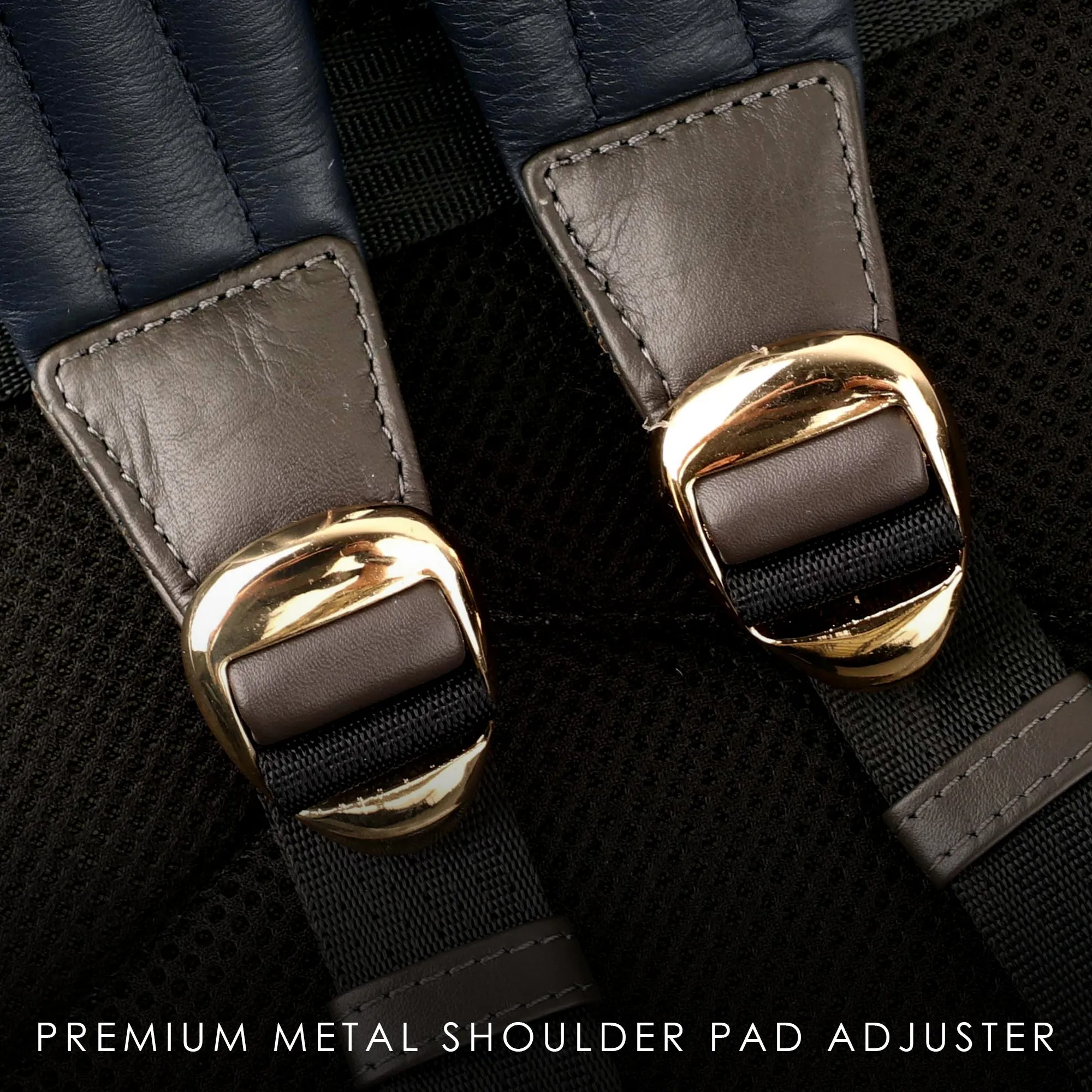 MountJoy Leather Backpack | 100 % Genuine Leather Backpack For Women | Colour - Navy Blue