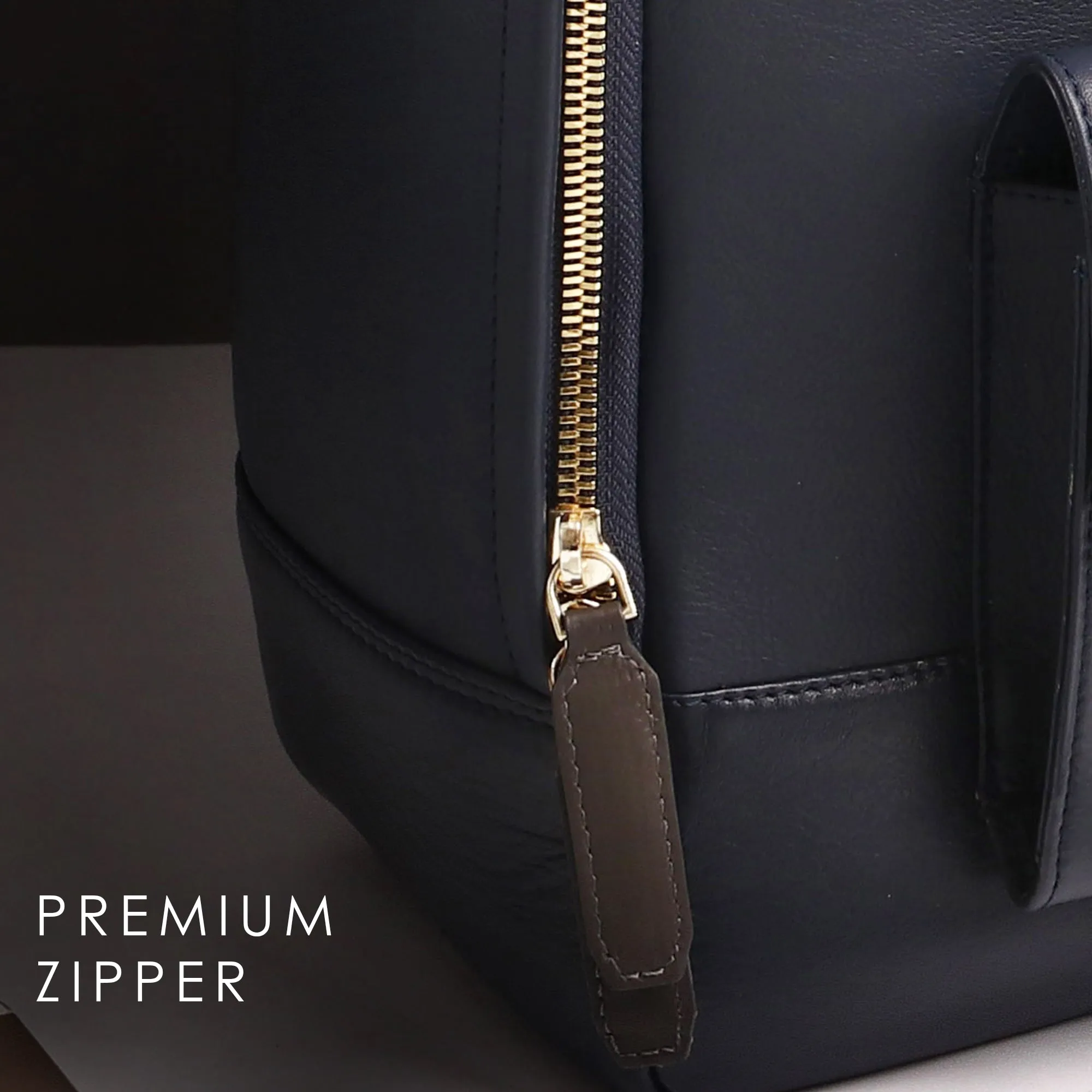 MountJoy Leather Backpack | 100 % Genuine Leather Backpack For Women | Colour - Navy Blue