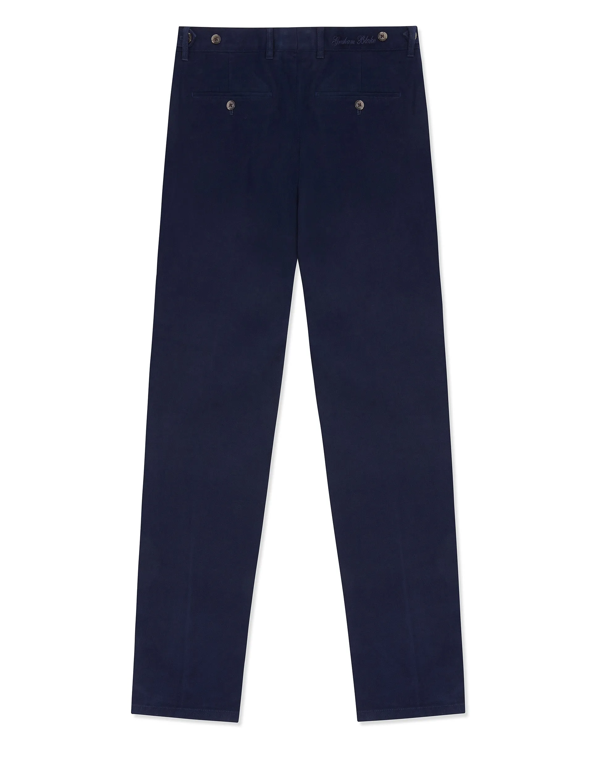 Navy Cotton Stretch Chino