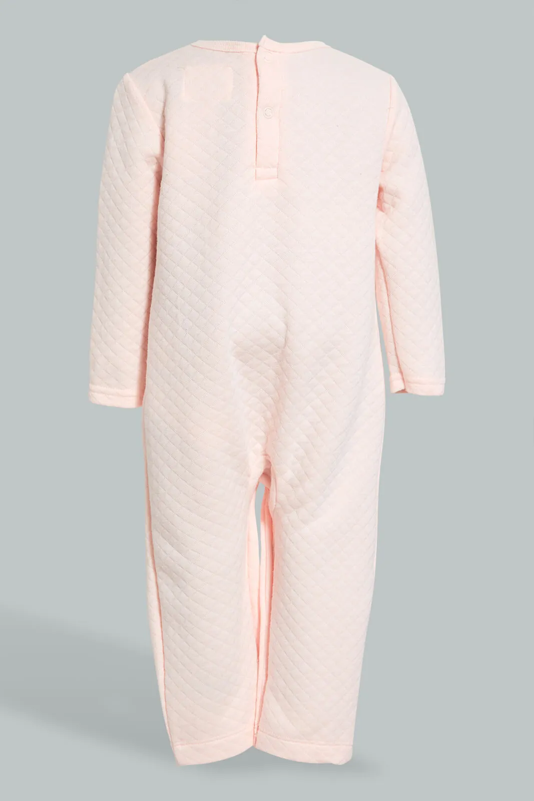 Pink/White Quilted Romper Set (2 Piece)