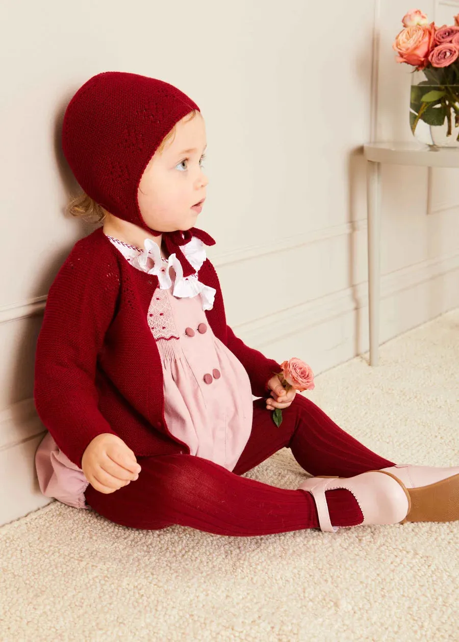 The Pink Hand Smocked Romper Baby Girl Look