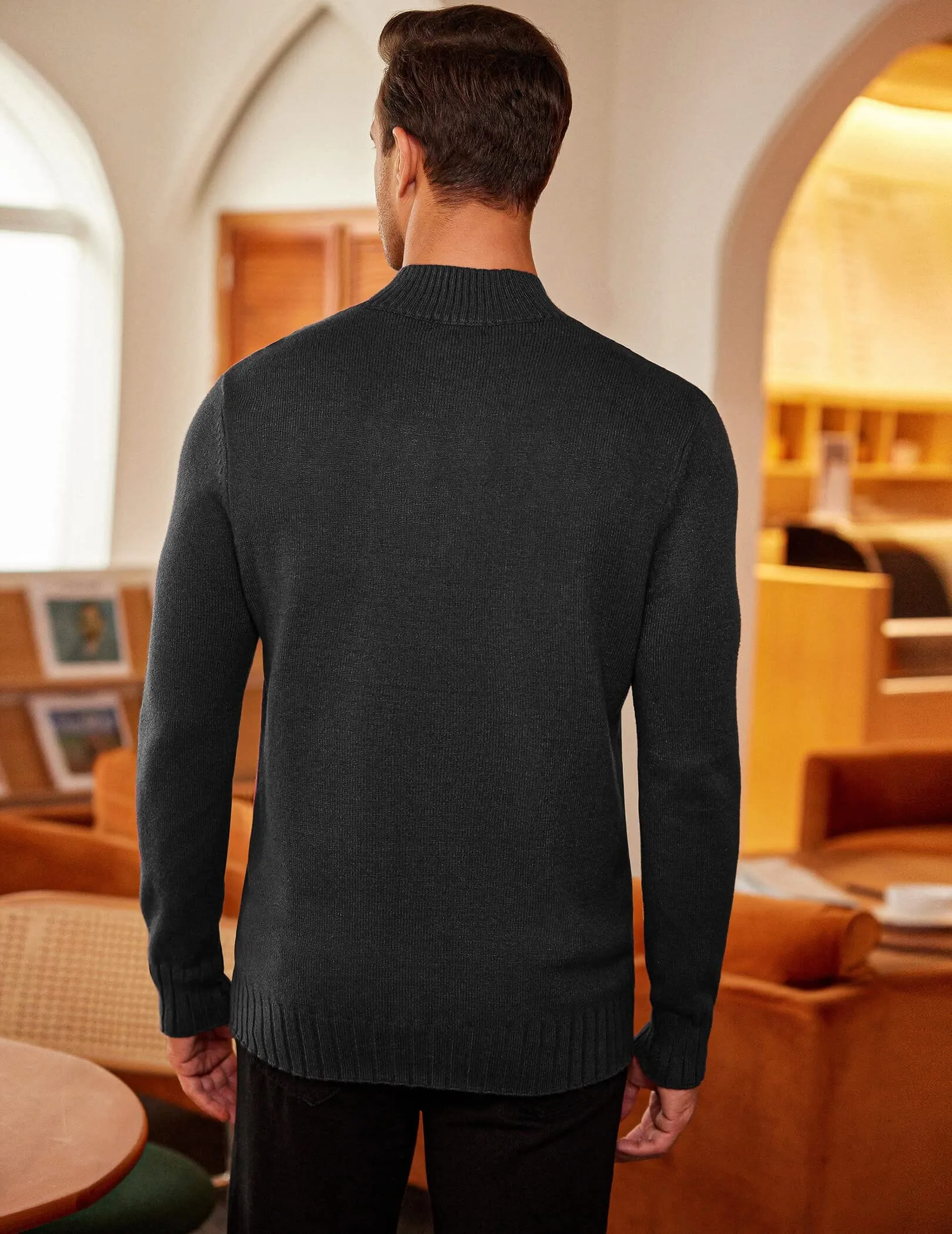 Twisted Stand Collar Knitted Pullover Sweater (US Only)