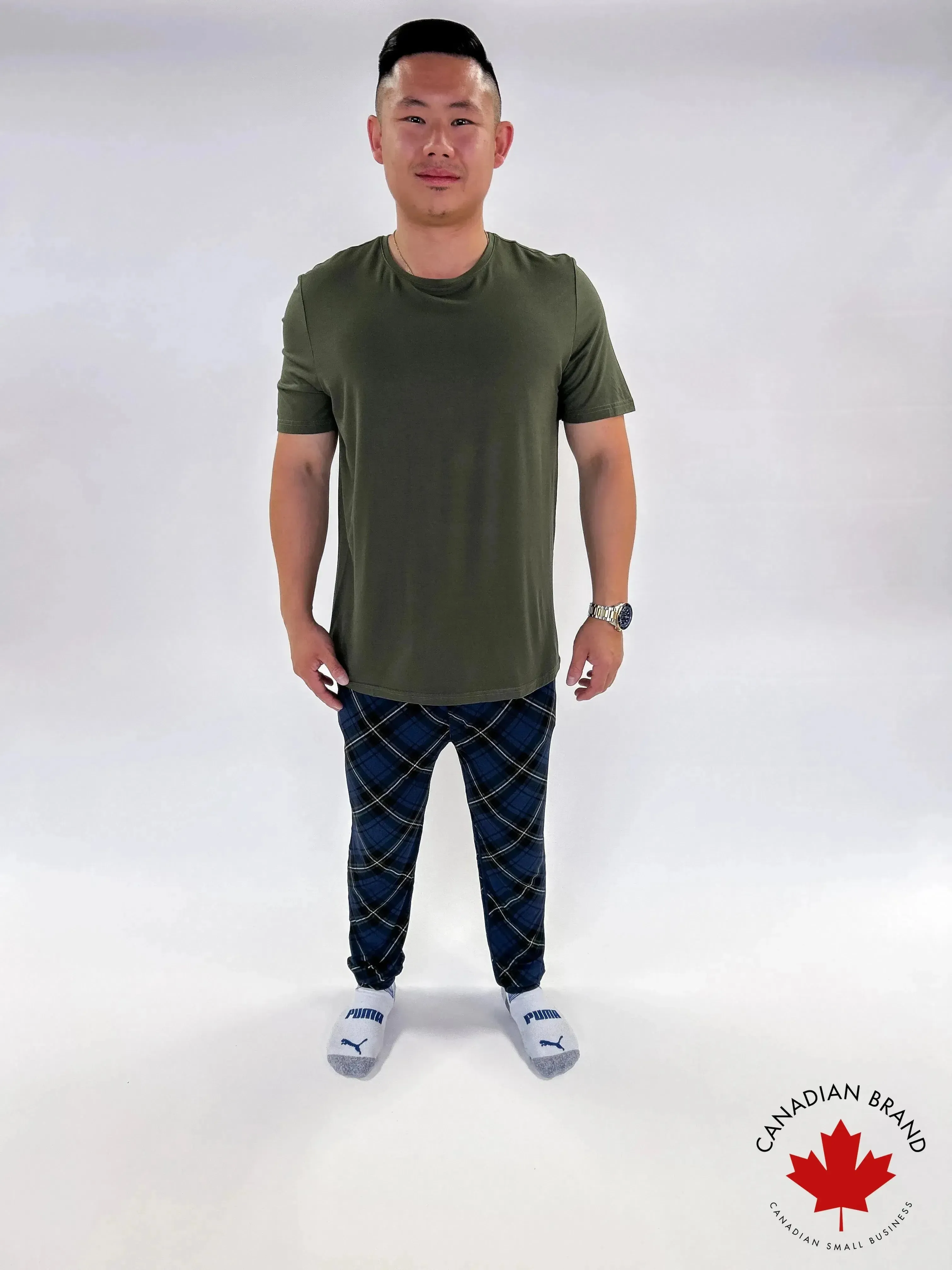 Unisex Tee Bamboo | Olive Forest