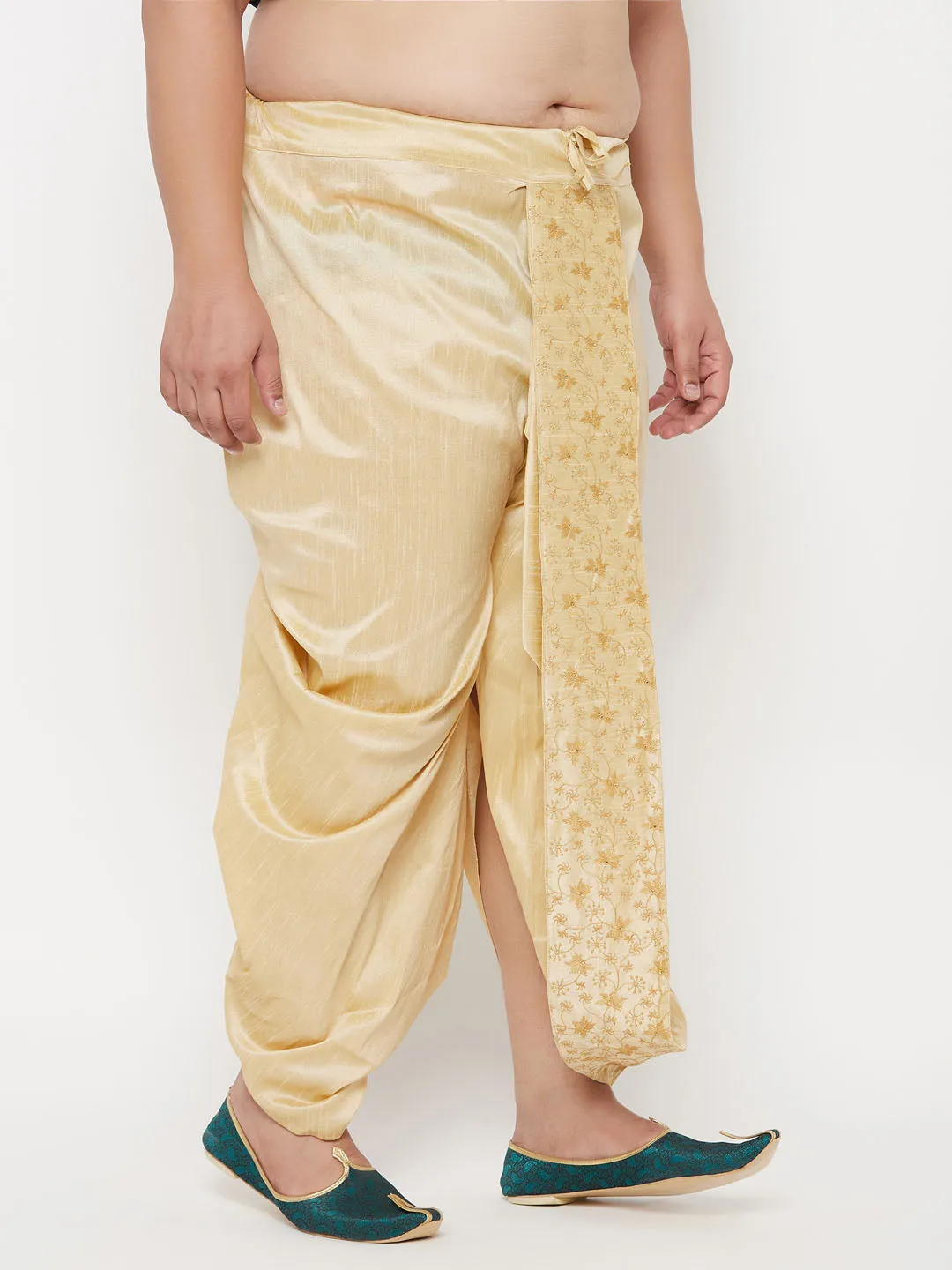 Vastramay Gold Embroidered Traditional Dhoti
