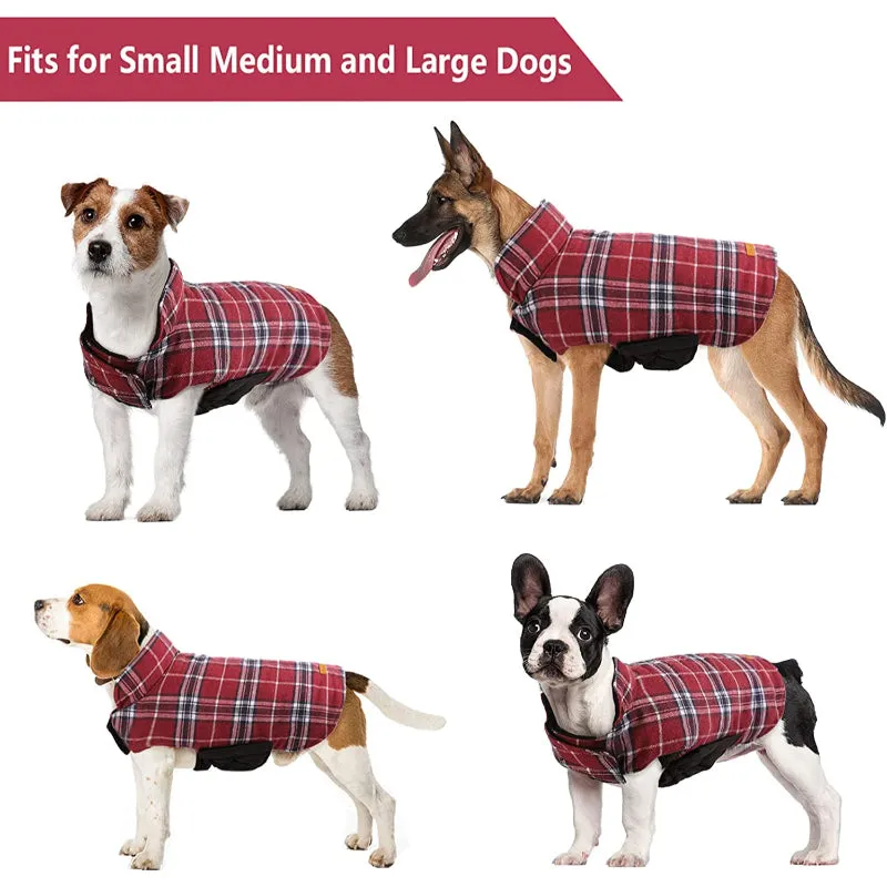 Warm Dog Coat, Reversible Dog Jacket Waterproof Dog Winter