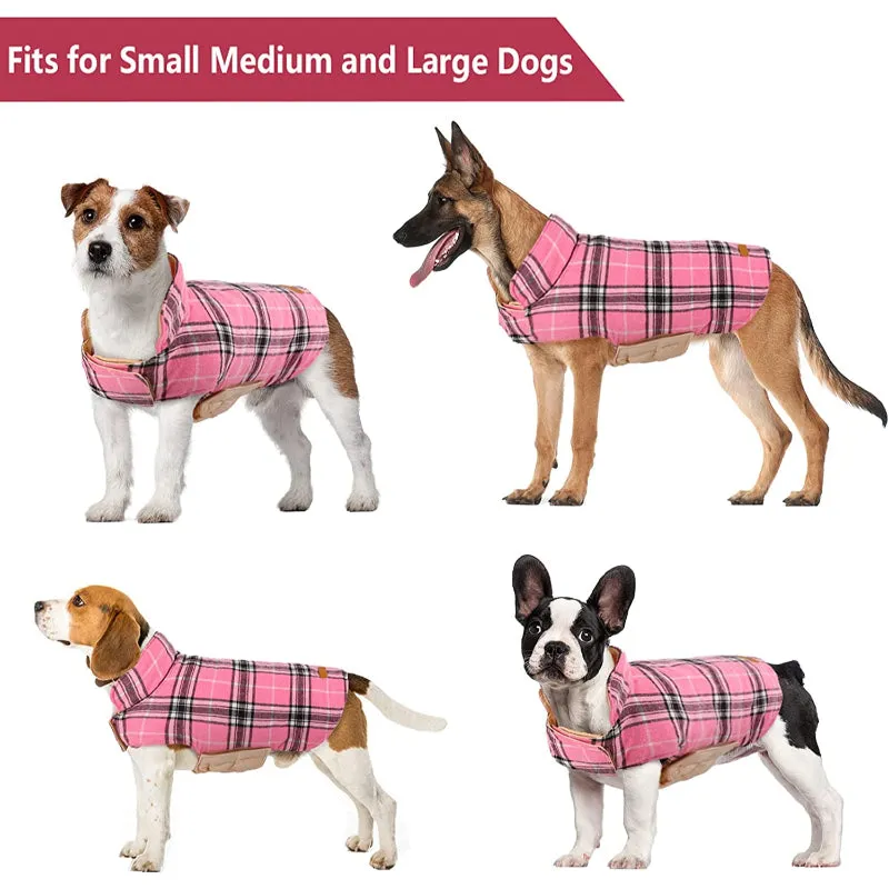 Warm Dog Coat, Reversible Dog Jacket Waterproof Dog Winter