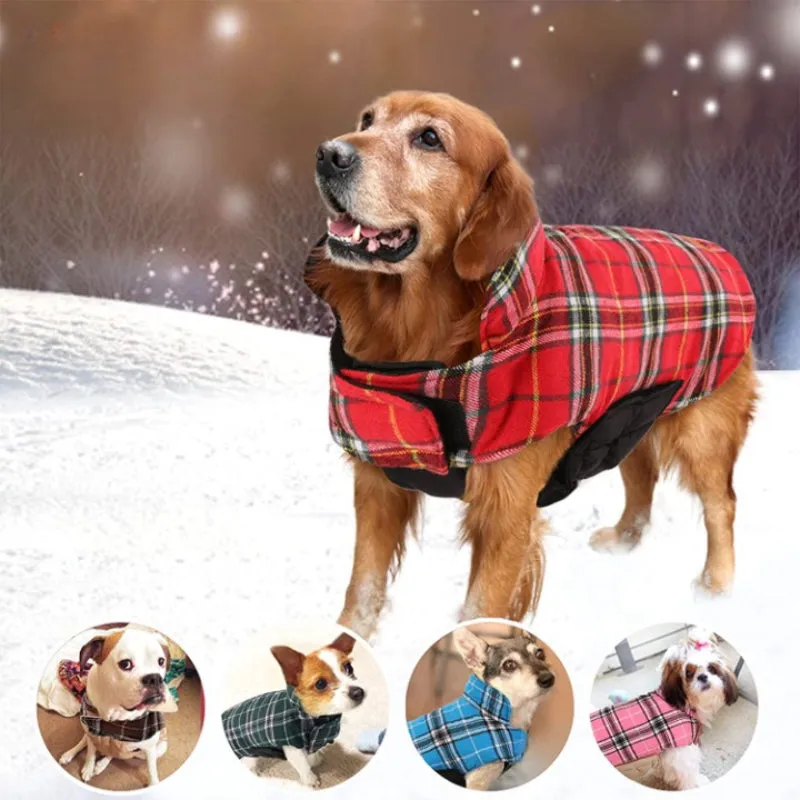 Warm Dog Coat, Reversible Dog Jacket Waterproof Dog Winter