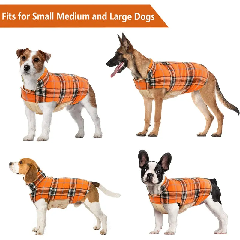 Warm Dog Coat, Reversible Dog Jacket Waterproof Dog Winter