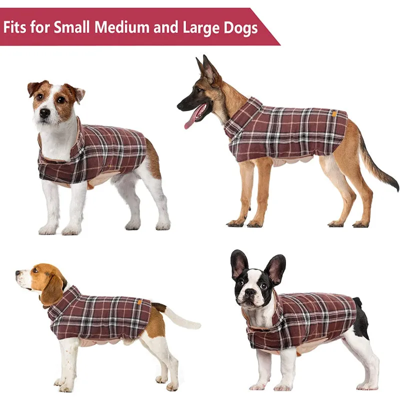 Warm Dog Coat, Reversible Dog Jacket Waterproof Dog Winter