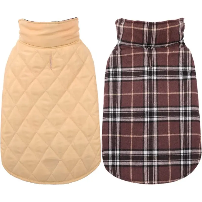 Warm Dog Coat, Reversible Dog Jacket Waterproof Dog Winter