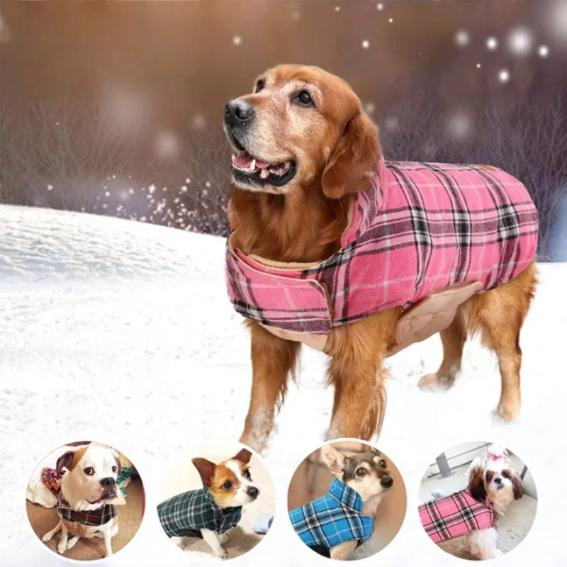 Warm Dog Coat, Reversible Dog Jacket Waterproof Dog Winter