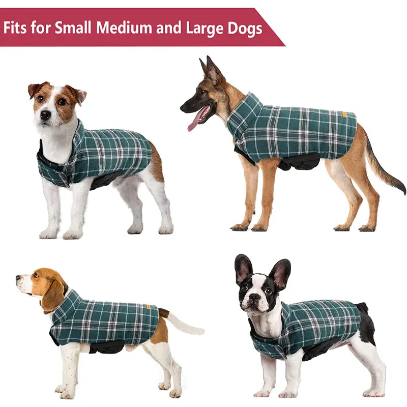 Warm Dog Coat, Reversible Dog Jacket Waterproof Dog Winter