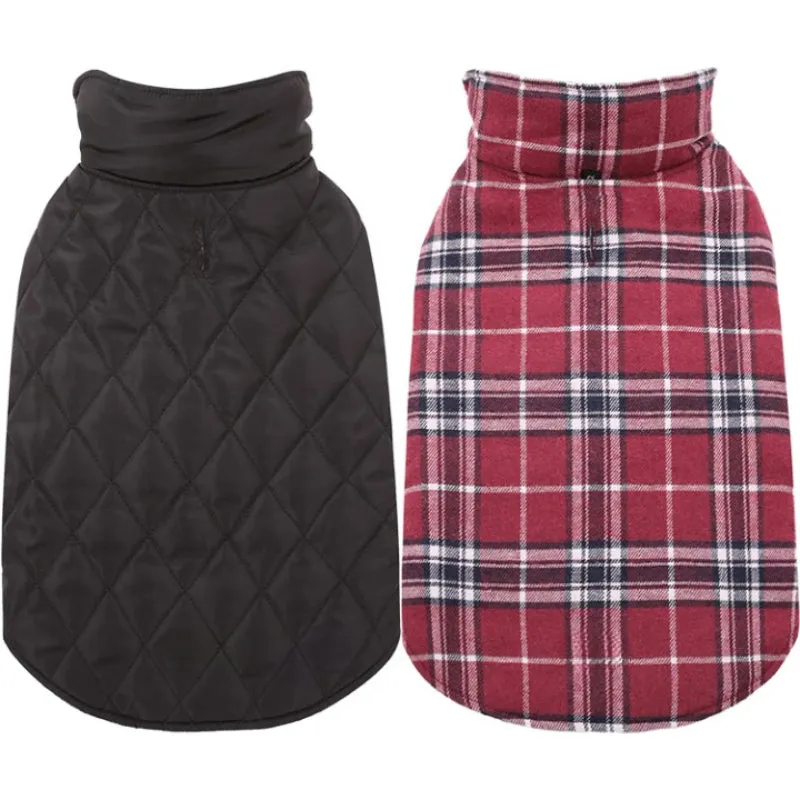 Warm Dog Coat, Reversible Dog Jacket Waterproof Dog Winter