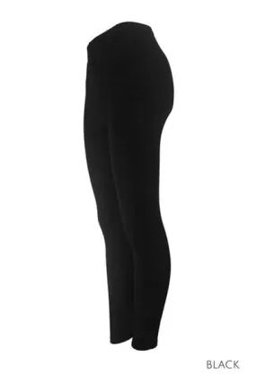 WOMEN'S 100% MERINO WOOL (210) LEGGINGS BLACK EBAS45P