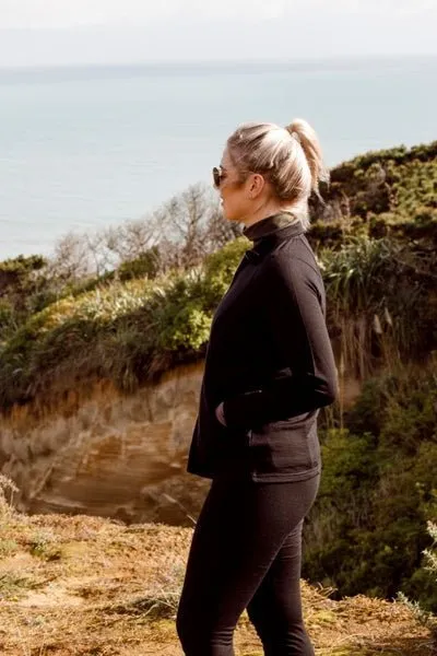 WOMEN'S 100% MERINO WOOL (210) LEGGINGS BLACK EBAS45P