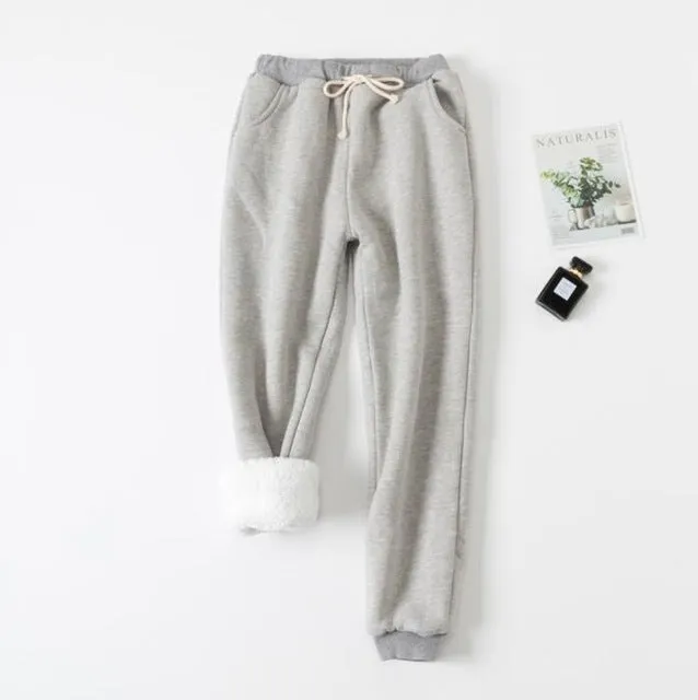 Women's Lamb Velvet Padded Sweatpants