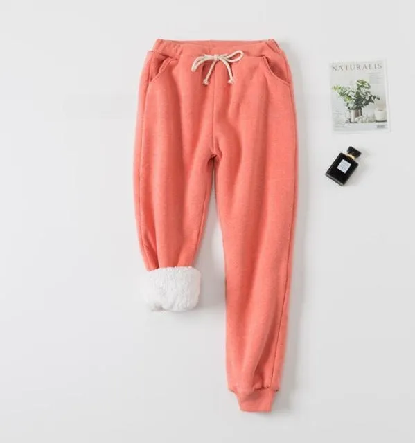 Women's Lamb Velvet Padded Sweatpants