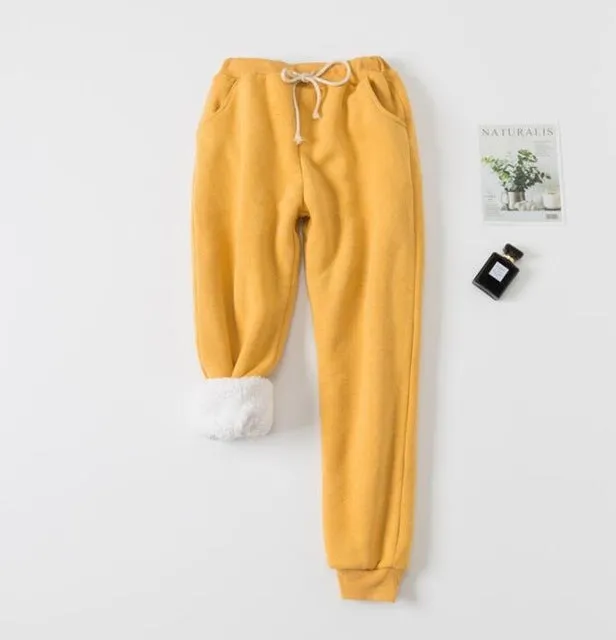 Women's Lamb Velvet Padded Sweatpants