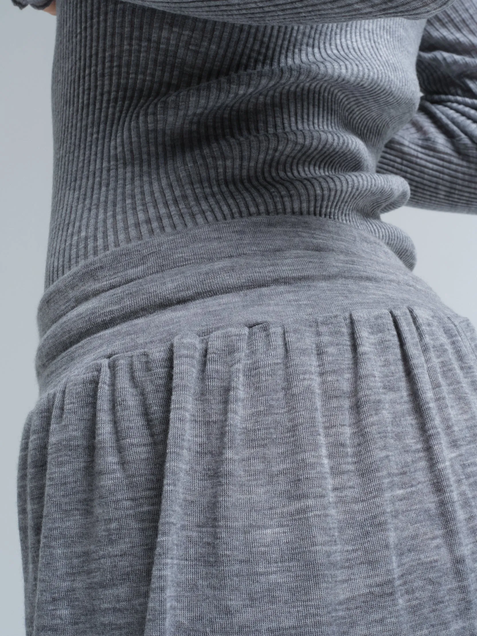 Woolen Barbera | Merinowolle - Grey Melange