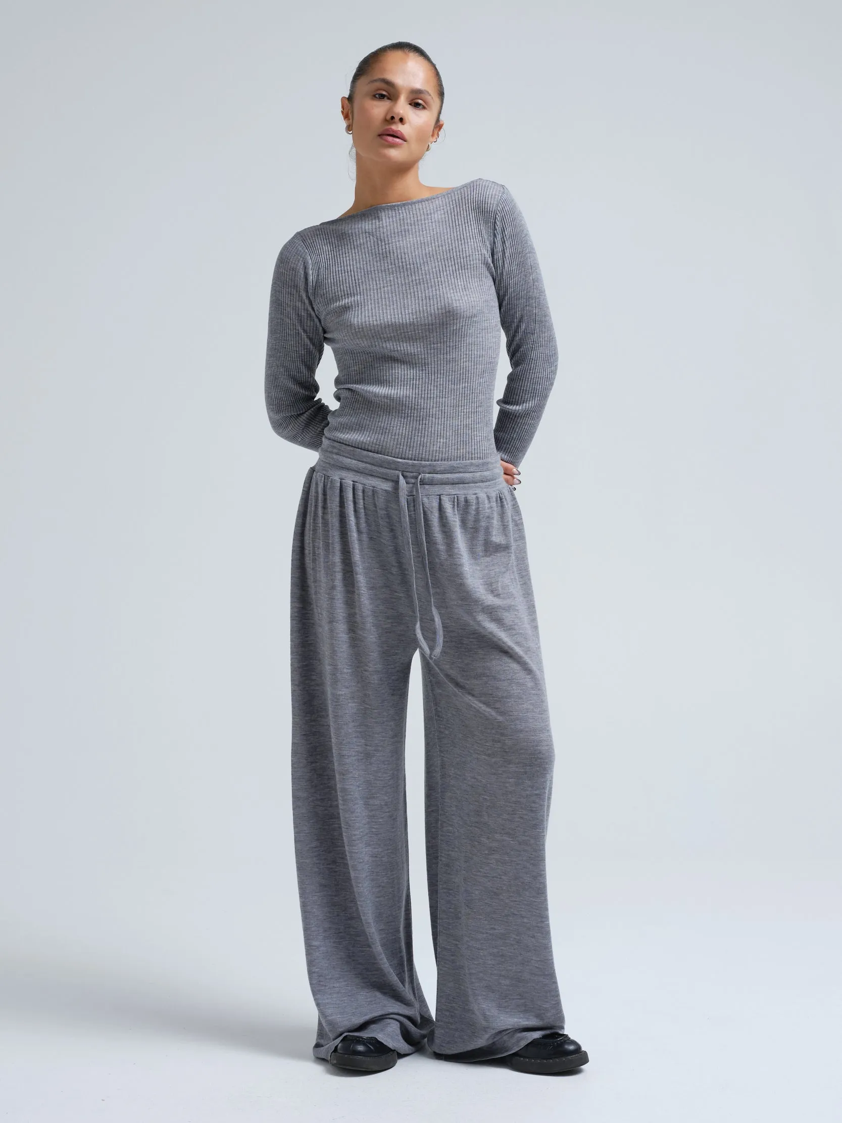 Woolen Barbera | Merinowolle - Grey Melange