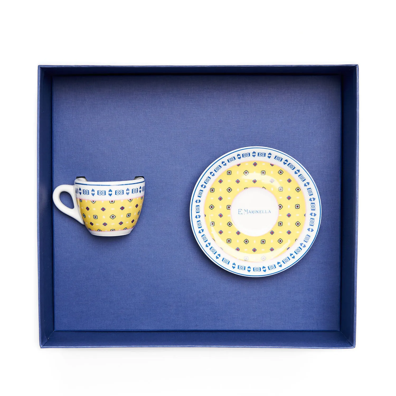 YELLOW COFFEE CUP WITH SAUCER