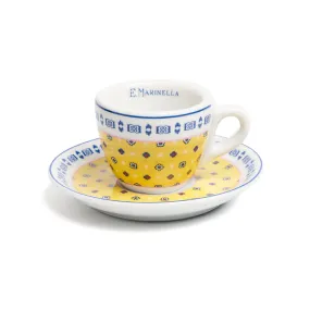 YELLOW COFFEE CUP WITH SAUCER